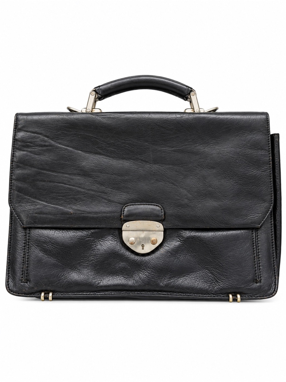 OCHNIK V 200 Genuine Leather Black Briefcase Attache Bag